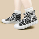 Hi Mummy Graphic High Top Canvas Shoes - Unisex Mummy Bobo's House 