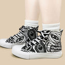 Hi Mummy Graphic High Top Canvas Shoes - Unisex Mummy Bobo's House 