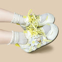 Honey Buzzley Bumblebee White Mesh Sneakers – Women’s Bumblebee Bobo's House 