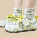 Honey Buzzley Bumblebee White Mesh Sneakers – Women’s Bumblebee Bobo's House 