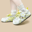 Honey Buzzley Bumblebee White Mesh Sneakers – Women’s Bumblebee Bobo's House 