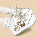 Hungry Neko Mocha Chunky Mid Top Shoes - Women's Cat Bobo's House 