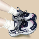 Kabbu Sharku Metallic Silver Chunky Sneakers - Women's Shark Bobo's House 