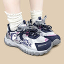 Kabbu Sharku Metallic Silver Chunky Sneakers - Women's Shark Bobo's House 