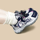 Kabbu Sharku Metallic Silver Chunky Sneakers - Women's Shark Bobo's House 