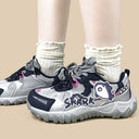 Kabbu Sharku Metallic Silver Chunky Sneakers - Women's Shark Bobo's House 