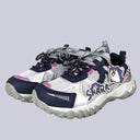 Kabbu Sharku Metallic Silver Chunky Sneakers - Women's Shark Bobo's House US 5 | EU 35 
