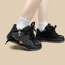 Kawaii Bat Midnight Black Chunky Shoes - Unisex Bat Bobo's House 