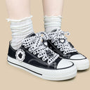 Kawaii Bunny Lace Bow Low Top Canvas Shoes - Unisex Bunny Bobo's House 