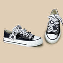 Kawaii Bunny Lace Bow Low Top Canvas Shoes - Unisex Bunny Bobo's House 
