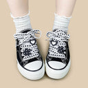 Kawaii Bunny Lace Bow Low Top Canvas Shoes - Unisex Bunny Bobo's House 
