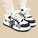Kawaii Capsule Cat Black and White Casual Sneakers – Unisex Cat Bobo's House 