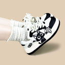 Kawaii Capsule Cat Black and White Casual Sneakers – Unisex Cat Bobo's House 