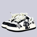 Kawaii Capsule Cat Black and White Casual Sneakers – Unisex Cat Bobo's House M 3 | W 5 | EU 35 