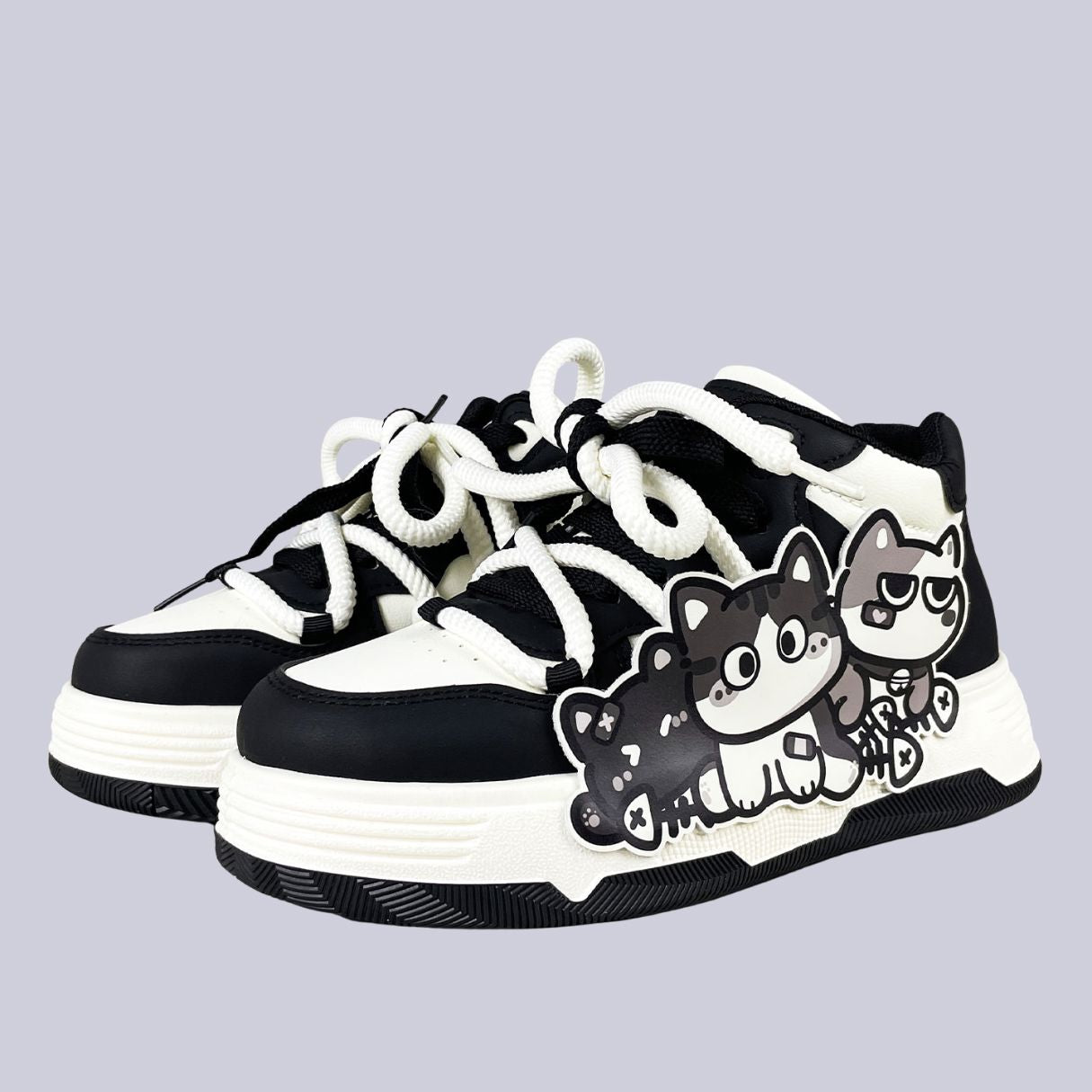 Kawaii Cat Gang Chunky Mid Top Shoes - Unisex Cat Bobo's House M 3 | W 5 | EU 35 