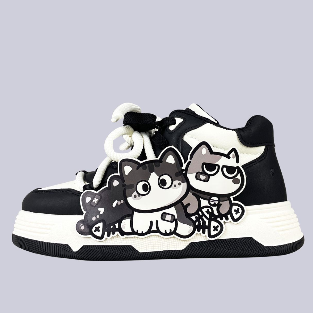 Kawaii Cat Gang Chunky Mid Top Shoes - Unisex Cat Bobo's House M 3 | W 5 | EU 35 