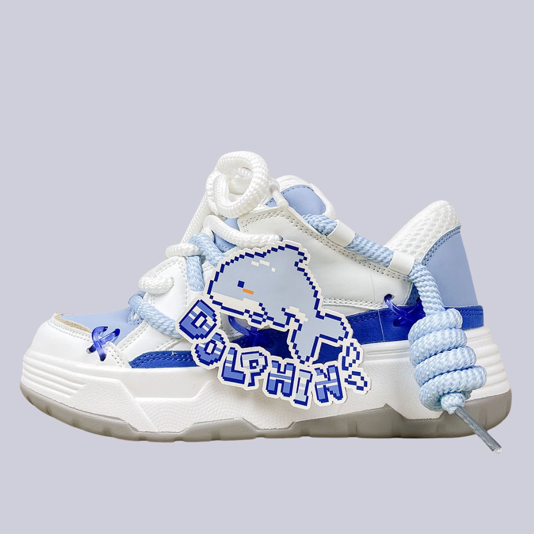 Kawaii Dolphin Dream Chunky Sneakers - Unisex Dolphin Bobo's House M 3.5 | W 5.5 | EU 36 