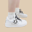 Kawaii Friendly Puppy Casual White Shoes - Unisex Bobo's House 