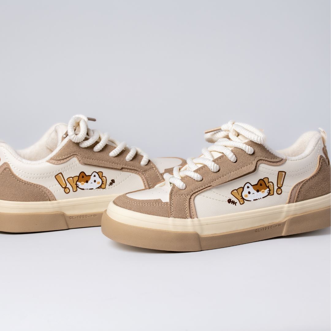 Kawaii Miao Kitty Comfy Casual Sneakers - Women&#39;s Bobo&#39;s House 