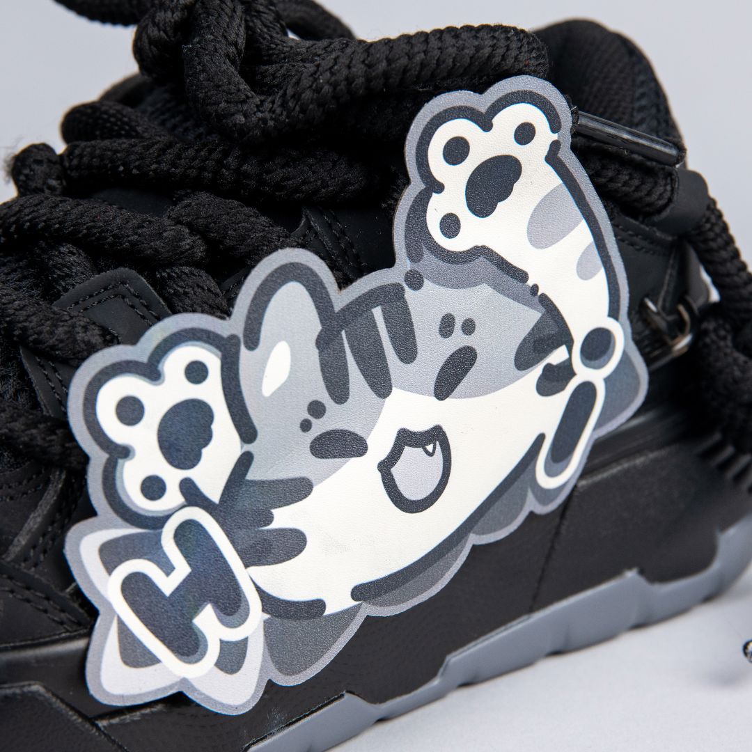 Kawaii Neko Midnight Black Chunky Shoes - Unisex Cat Bobo's House M 3.5 | W 5.5 | EU 36 