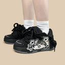 Kawaii Neko Midnight Black Chunky Shoes - Unisex Shark Bobo's House 