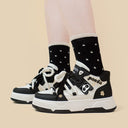 Kawaii Panda Chunky Mid Top Shoes - Women's Bear Bobo's House 