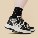 Kawaii Panda Chunky Mid Top Shoes - Women's Bear Bobo's House 