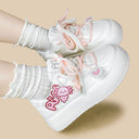 Kawaii Puff the Axolotl Pink Chunky Platform Sneakers - Women's Axolotl Bobo's House 