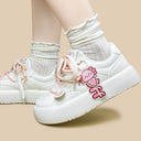 Kawaii Puff the Axolotl Pink Chunky Platform Sneakers - Women's Axolotl Bobo's House 