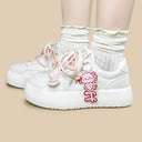 Kawaii Puff the Axolotl Pink Chunky Platform Sneakers - Women's Axolotl Bobo's House 