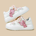 Kawaii Puff the Axolotl Pink Chunky Platform Sneakers - Women's Axolotl Bobo's House 