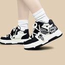 Kawaii Raccoon Chunky Mid Top Shoes - Women's Ghost Bobo's House 
