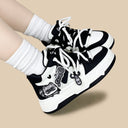 Kawaii Raccoon Chunky Mid Top Shoes - Women's Ghost Bobo's House 
