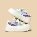 Lavender Daydream Print Chunky Sneakers - Women's Floral Bobo's House 