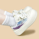 Lavender Daydream Print Chunky Sneakers - Women's Floral Bobo's House 