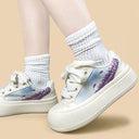Lavender Daydream Print Chunky Sneakers - Women's Floral Bobo's House 