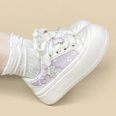 Lilac Floral Dream Chunky Sneakers - Women's Floral Bobo's House 