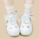 Lily of the Valley White Mesh Sneakers – Women’s Floral Bobo's House 