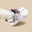 Lovesick Kawaii Cat White Mesh Sneakers – Women’s Cat Bobo's House 
