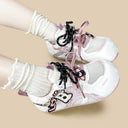 Lovesick Kawaii Cat White Mesh Sneakers – Women’s Cat Bobo's House 