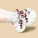 Lucky Charm Coin Kawaii Chunky Sneakers – Unisex Floral Bobo's House 