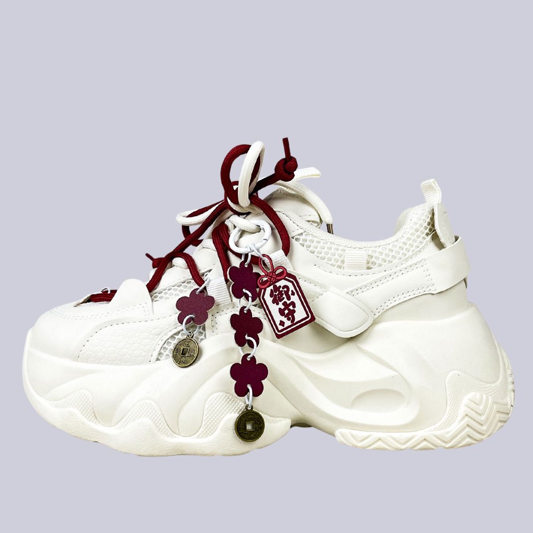 Lucky Charm Coin Kawaii Chunky Sneakers – Unisex