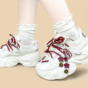 Lucky Charm Coin Kawaii Chunky Sneakers – Unisex Floral Bobo's House 