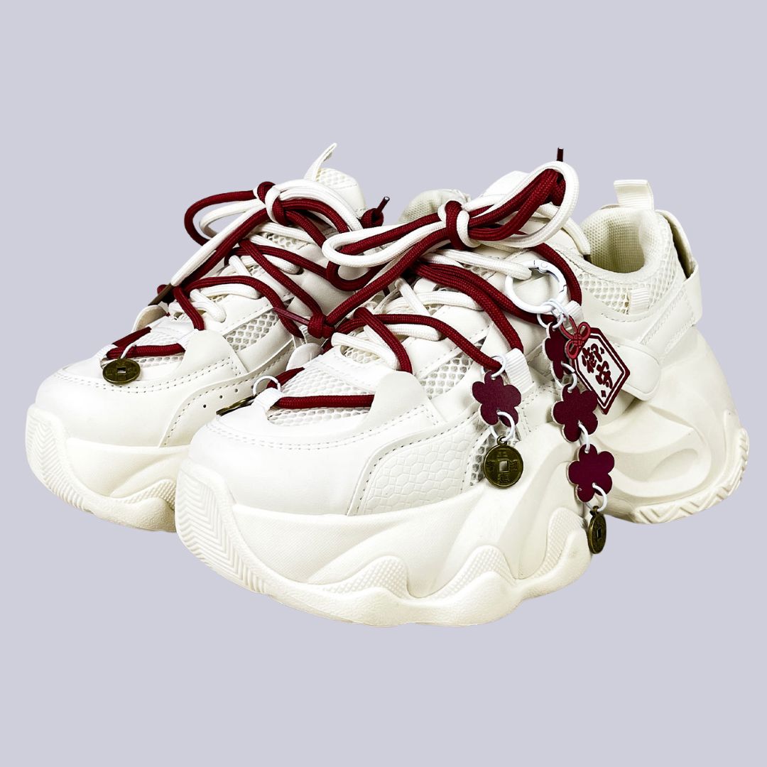Lucky Charm Coin Kawaii Chunky Sneakers – Unisex