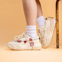 Lucky Fish Chunky Sole White Sneakers - Women's Bobo's House 