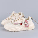 Lucky Fish Chunky Sole White Sneakers - Women's Bobo's House 