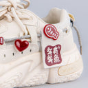 Lucky Fish Chunky Sole White Sneakers - Women's Bobo's House 