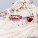 Lucky Fish Chunky Sole White Sneakers - Women's Bobo's House 