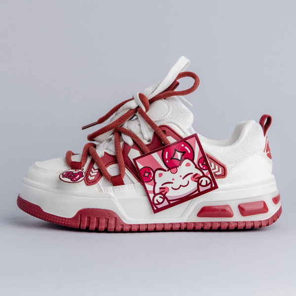Lunar New Year Chubby Kitty Chunky Casual Sneakers - Unisex