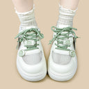 Matcha Dino Rawr Chunky Mesh Platform Sneakers – Women's Dinosaur Bobo's House 